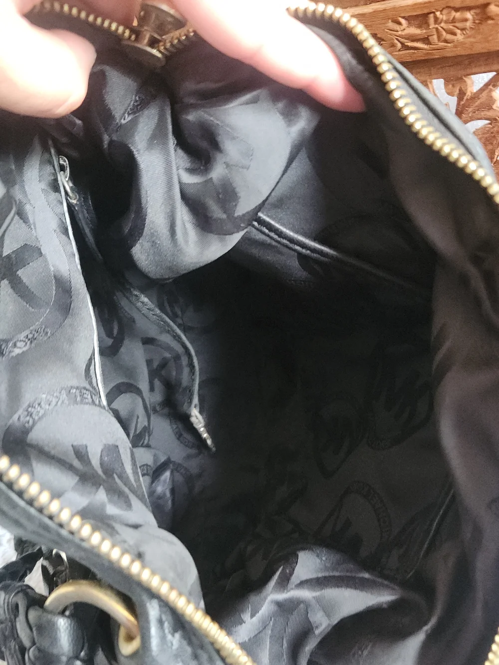 Michael Michael Kors Kenton Large Satchel - Corset / Braided - in Black